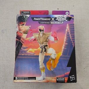 Hasbro Power Rangers Street Fighter Morphed Ryu Crimson Hawk Ranger 6in New